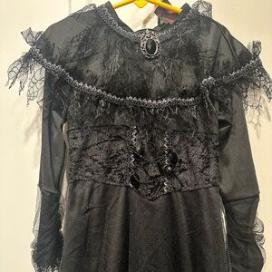 Elegant Black Gothic Dress Wednesday Adam’s girl custom